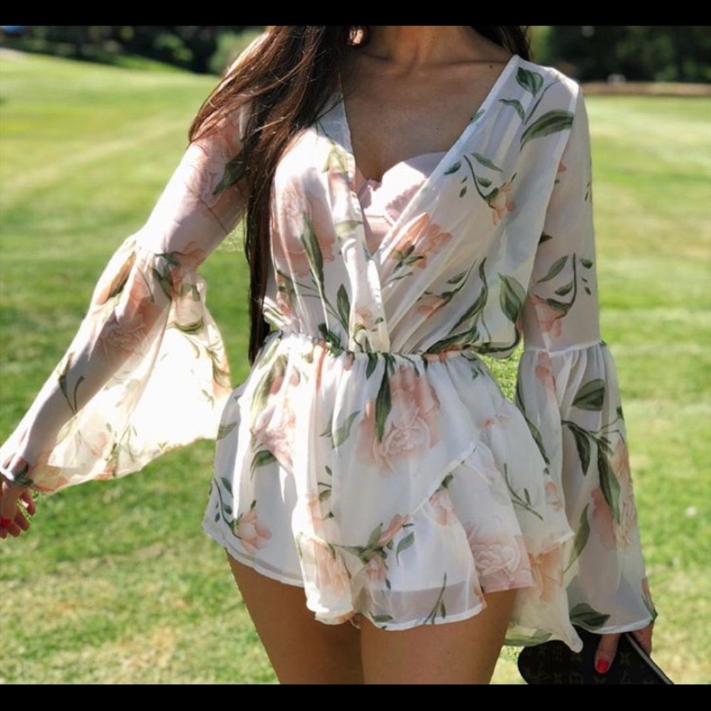 Fashion Nova Rose Floral Romper